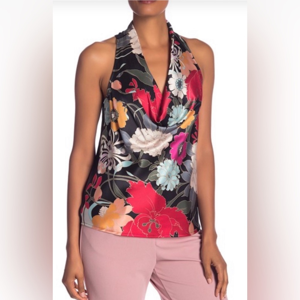 Trina Turk silk floral Raissa sleeveless blouse